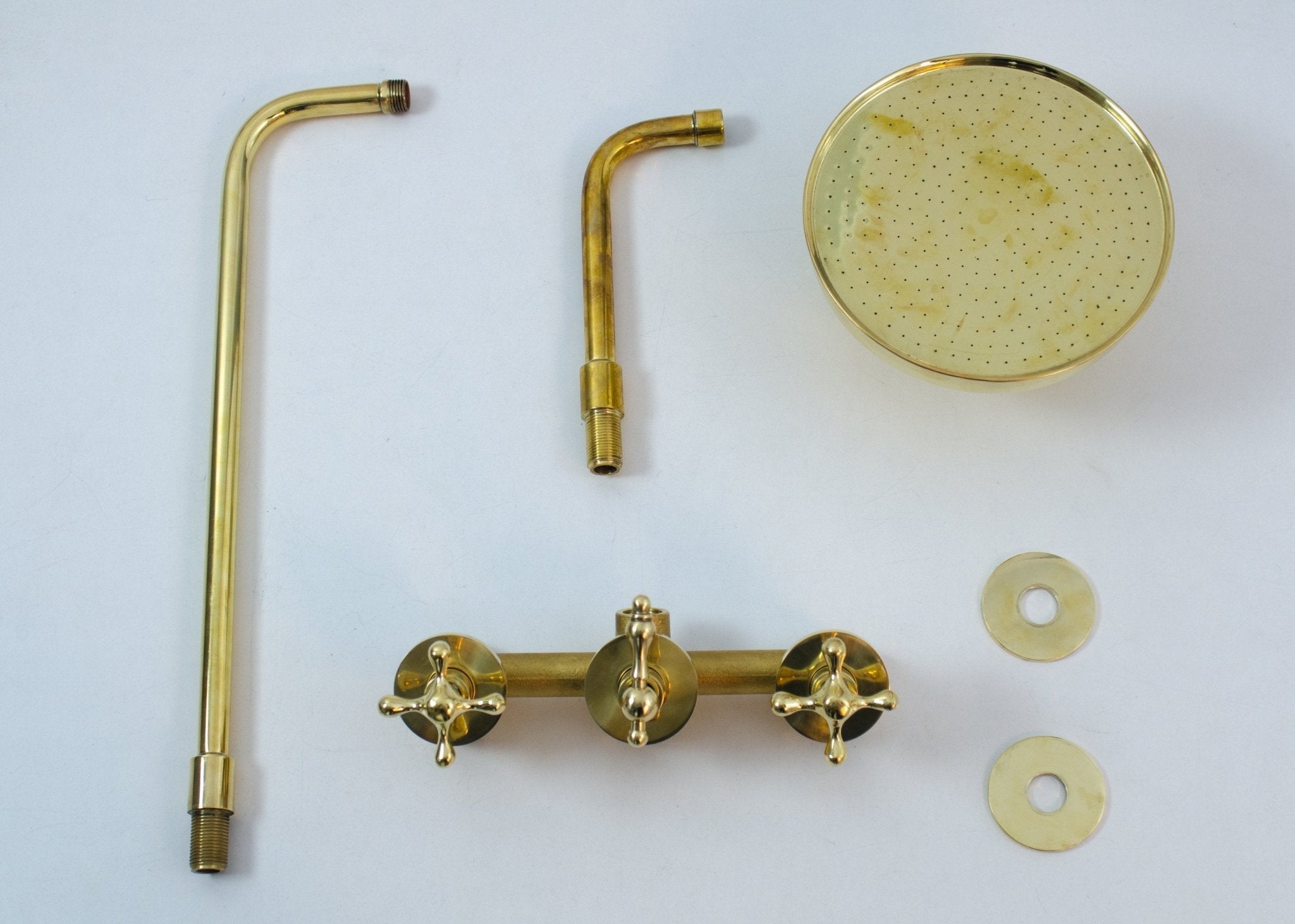 Antique Brass Shower Fixtures - Brass Shower Set ISH17