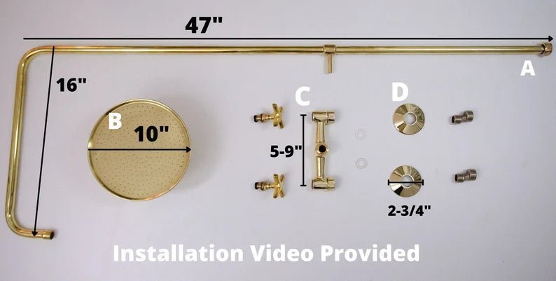 Antique Brass Shower Fixtures - Brass Shower System SIO1