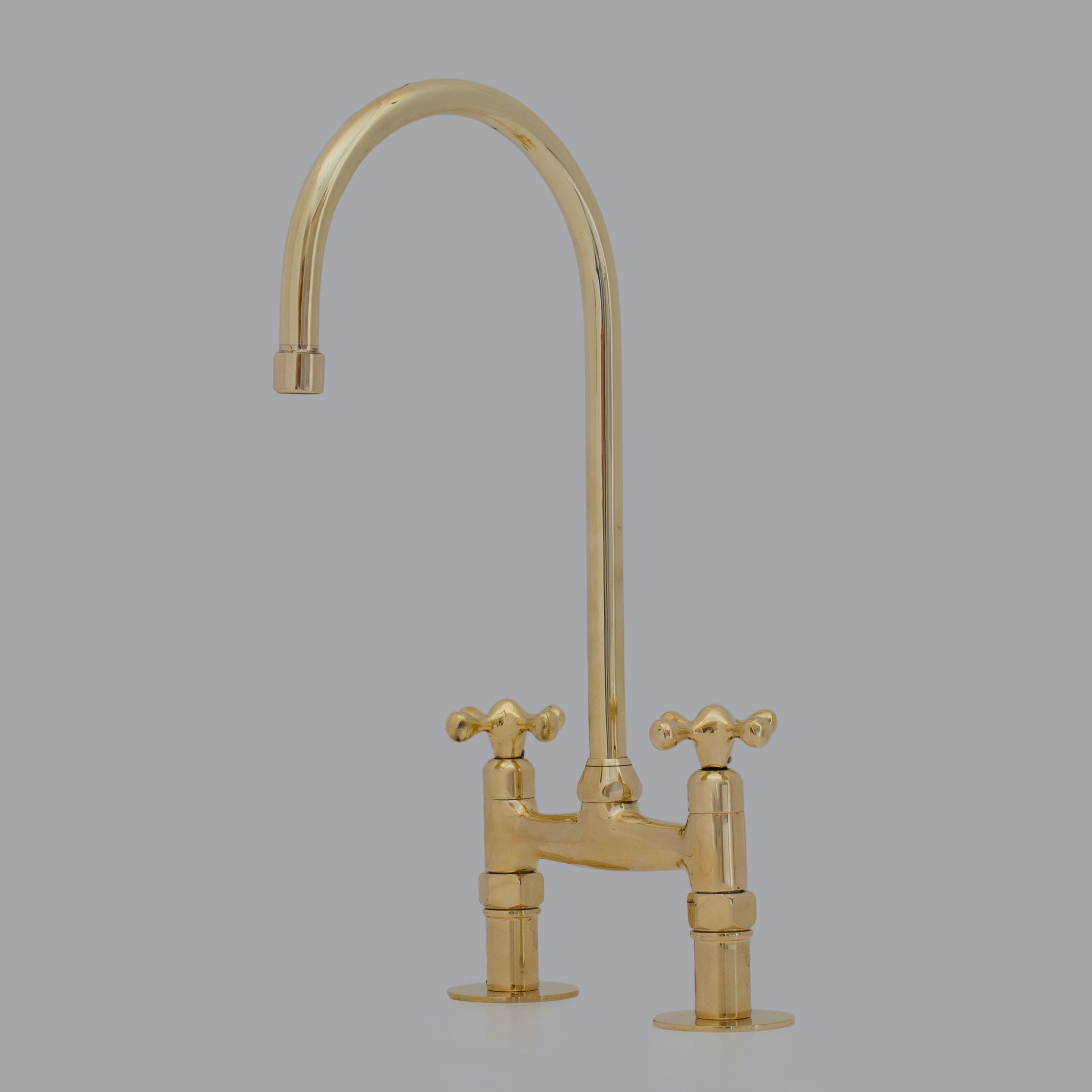 Brass Bridge Faucet - Antique Brass Kitchen Faucet