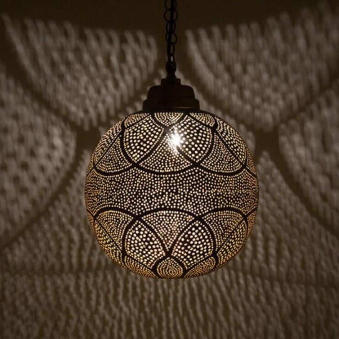 Brass Moroccan Hanging Light Vintage Shades Pendant Lamp Shade