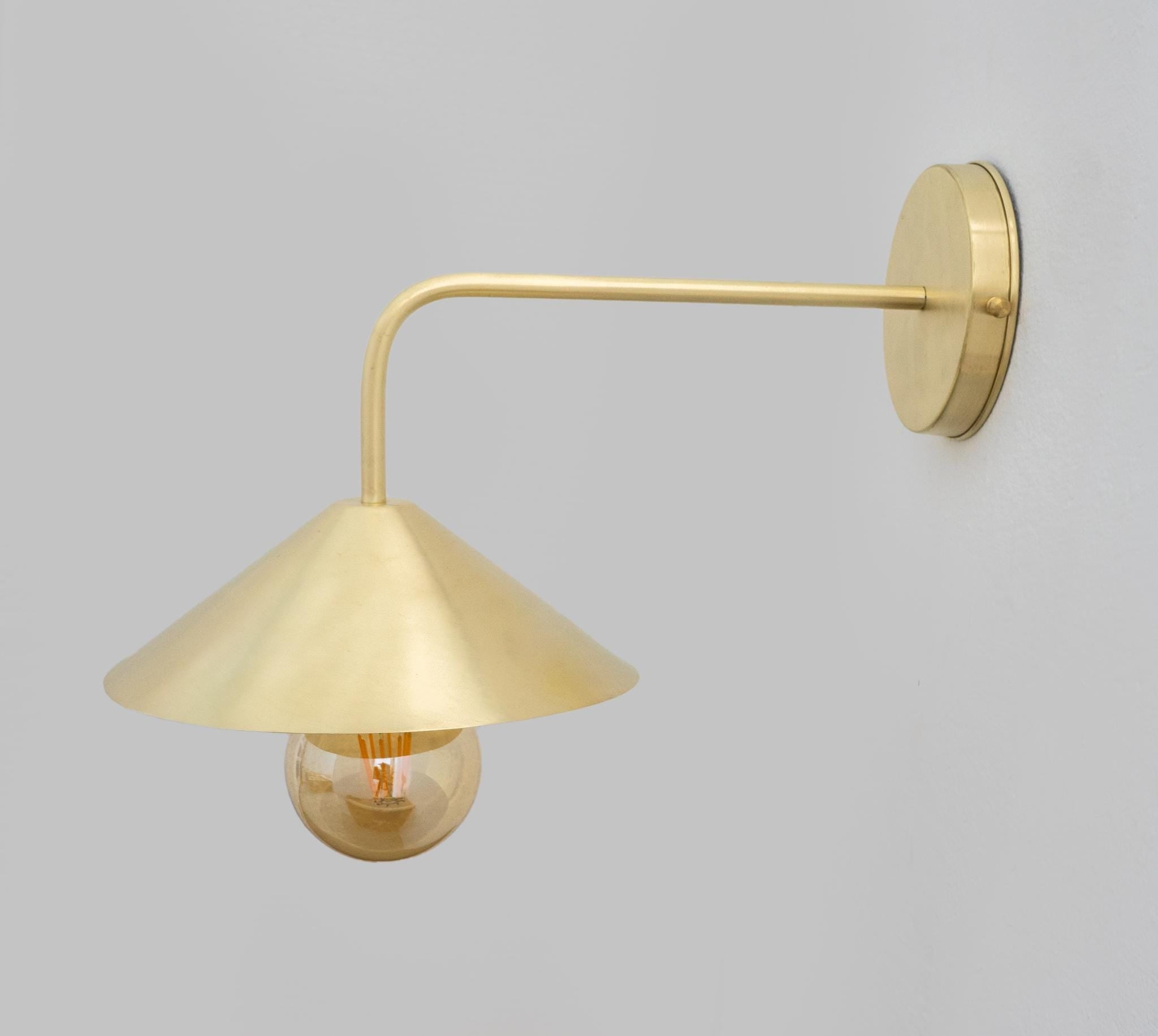 Brushed Brass Wall-Mounted Lamp, Entryway Wall Sconce Light