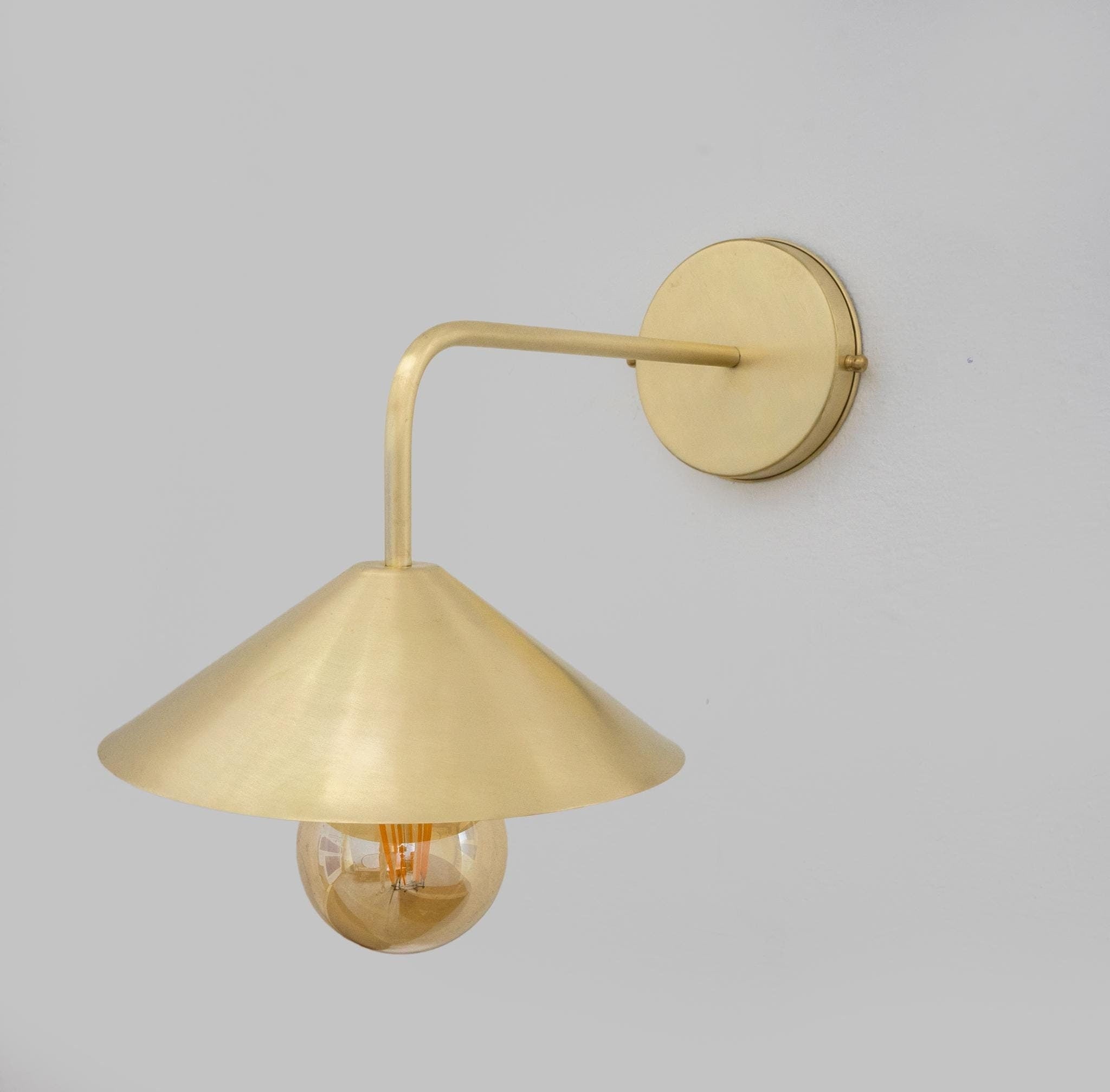 Brushed Brass Wall-Mounted Lamp, Entryway Wall Sconce Light