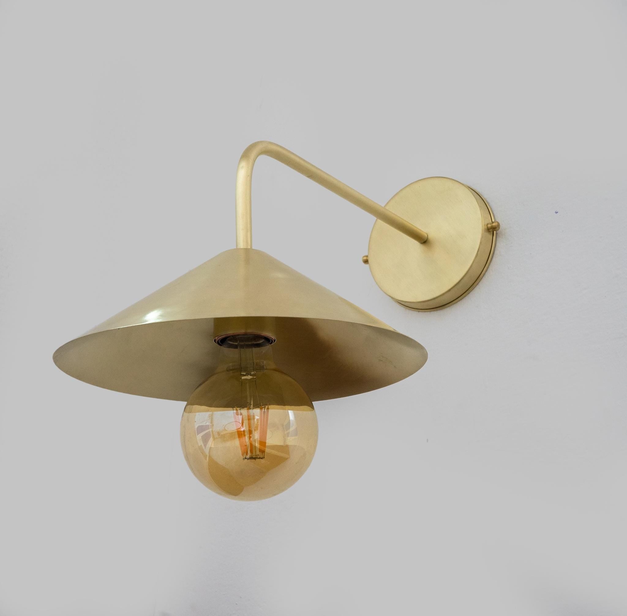 Brushed Brass Wall-Mounted Lamp, Entryway Wall Sconce Light