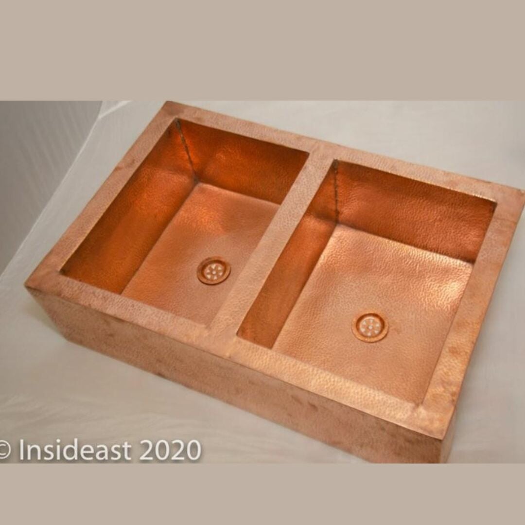 Customized Farmhouse 16 Gauge Copper Kitchen Sink