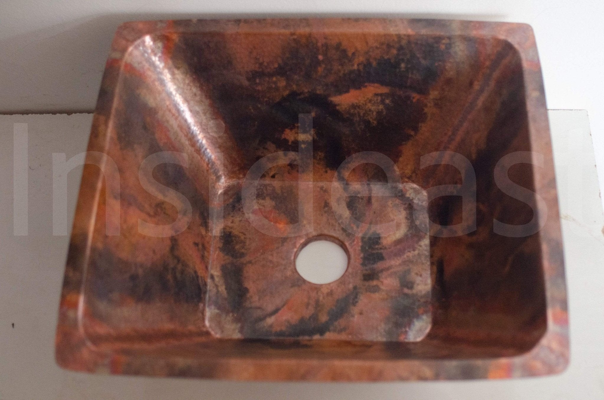 Solid Copper Hand Hammered Kitchen Sink, Raw Finish
