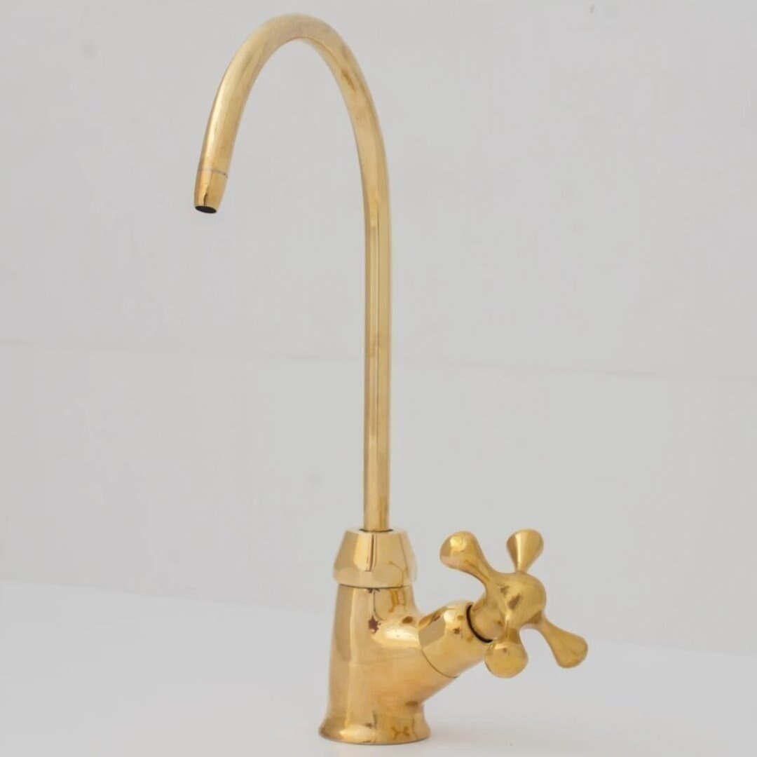 Unlacquered Brass Water Dispenser Kitchen Faucet, Cold Water Single Hole