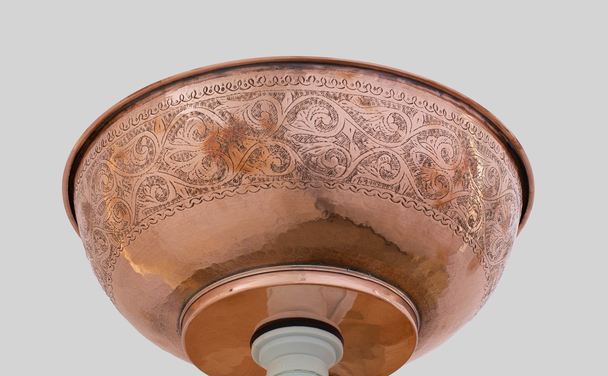 Engraved Moroccan Copper Vessel Sink ISS09 - Moroccan bathroom sink