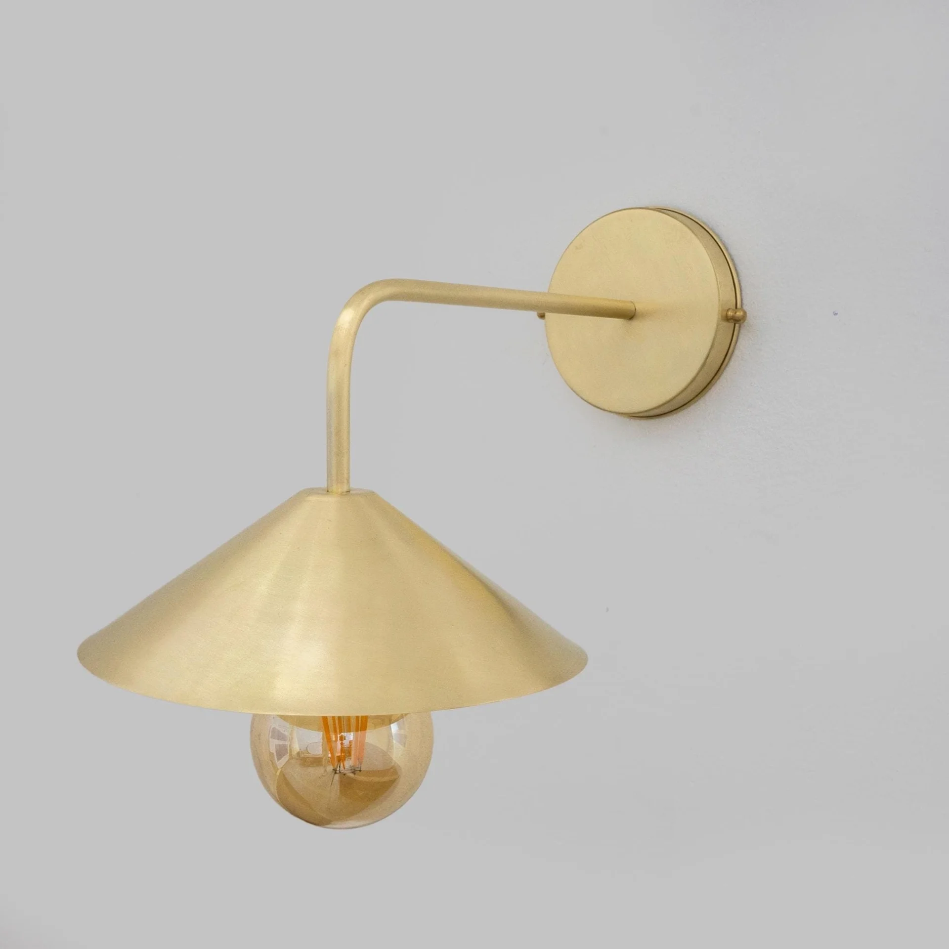 Brushed Brass Wall-Mounted Lamp, Entryway Wall Sconce Light