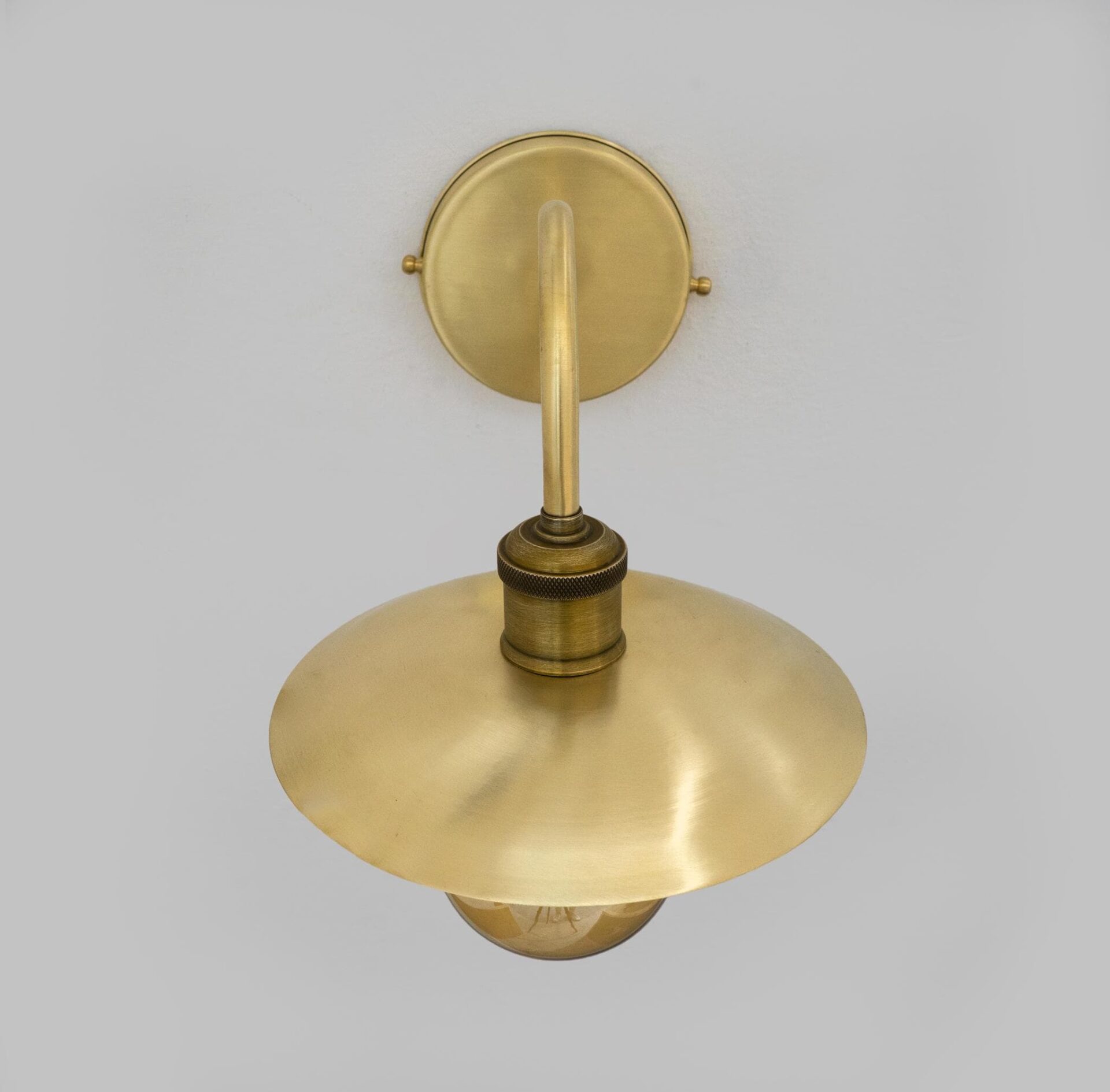 Brushed Brass Wall Sconce Light, Solid Brass Wall Lamp, Wall Lighting Fixture