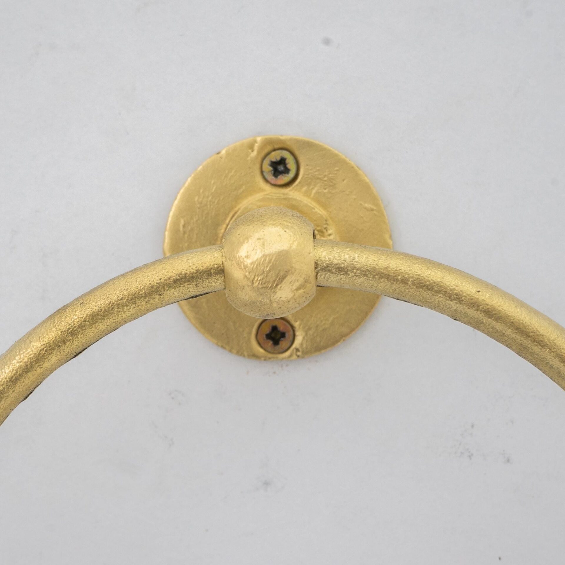 Unlacquered Brass Wall-Mounted Towel Ring Holder, Face Towel Hanger