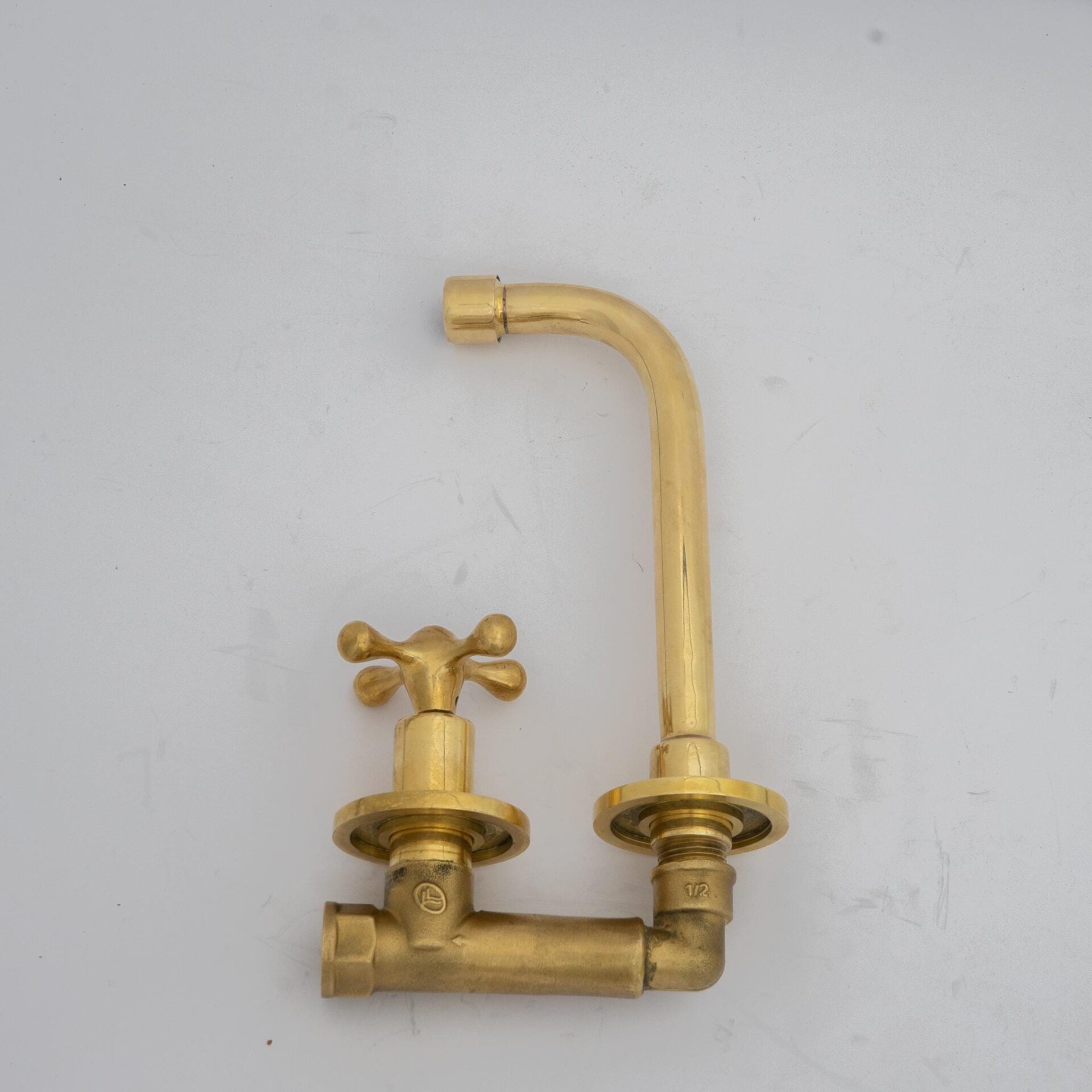 Wall Mount Cold Faucet, Unlacquered Brass Wall Mount Cold Water Tap